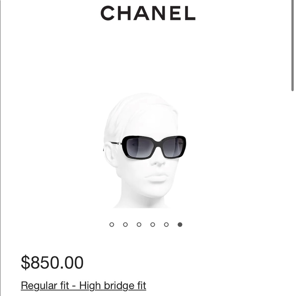 Chanel square pearl sunglasses